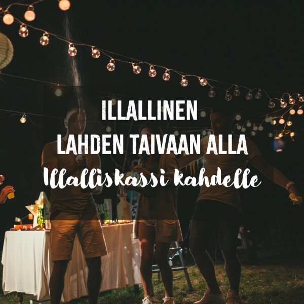 Illallinen Lahden taivaan alla - kassi
